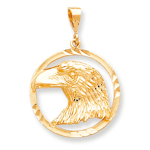 10K Gold EAGLE IN FRAME CHARM