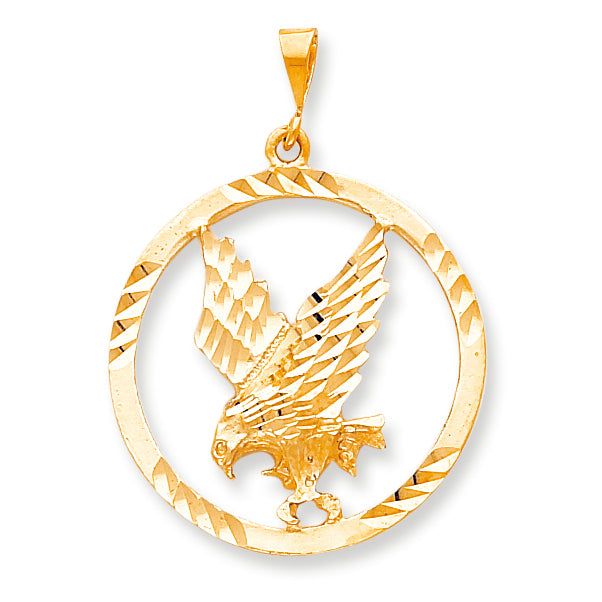 10K Gold EAGLE IN FRAME CHARM