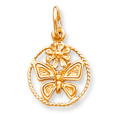 10K Gold BUTTERFLY CHARM