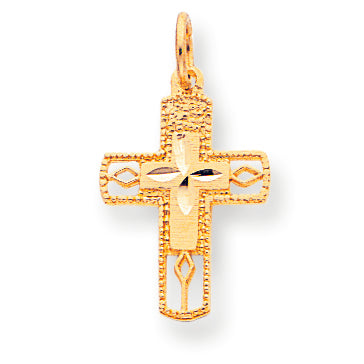 10K Gold Cross Charm