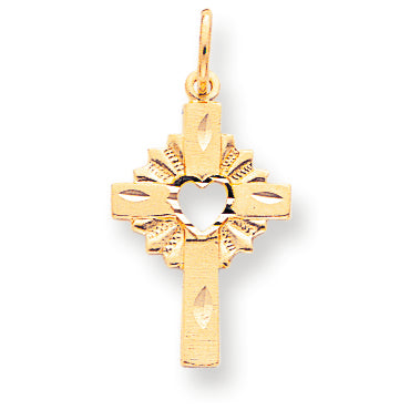 10K Gold Cross Charm