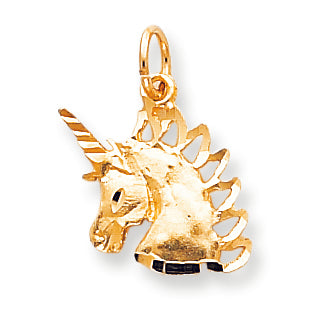 10K Gold UNICORN HEAD CHARM