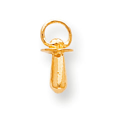 10K Gold Solid 3-Dimensional Pacifier Charm