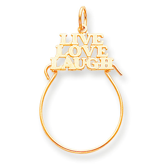10K Gold Live Love Laugh Charm Holder