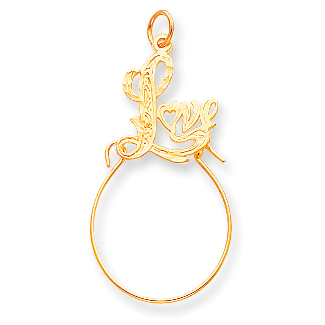 10K Gold Love Charm Holder