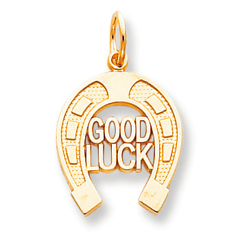 10K Gold GOOD LUCK HORSESHOE CHARM