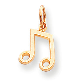 10K Gold Musical Note Charm