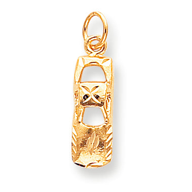 10K Gold Solid Sports Car Charm