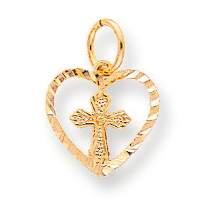 10K Gold Cross Charm