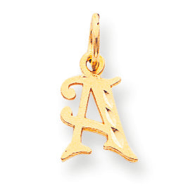 10K Gold Initial CHARM