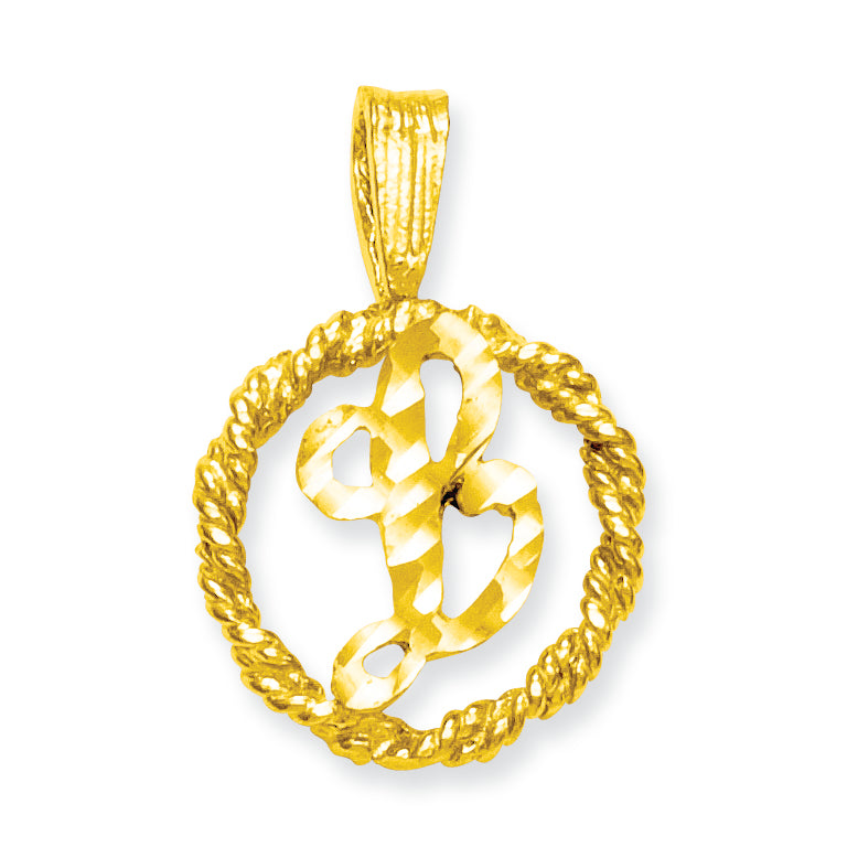 10K Gold Initial L Charm