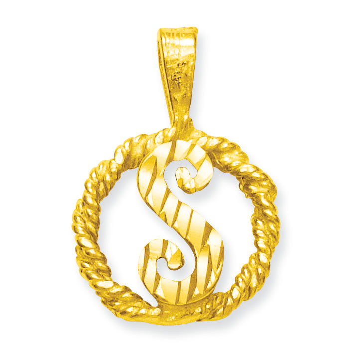 10K Gold Initial S Charm