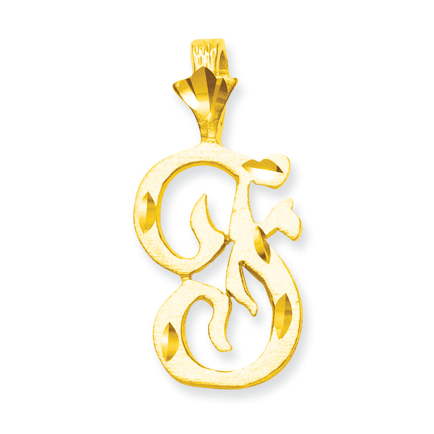 10K Gold Initial F Charm