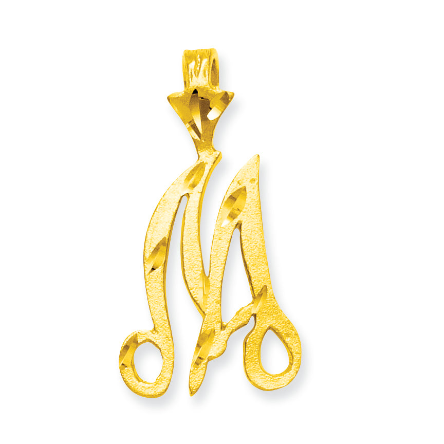 10K Gold Initial M Charm