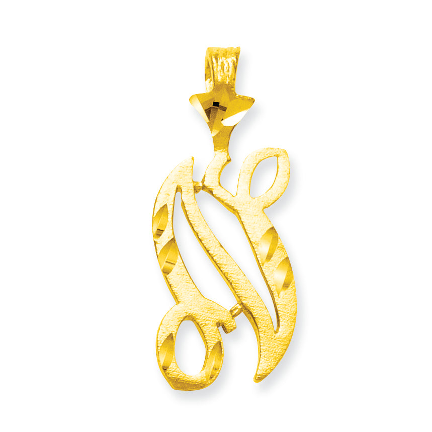 10K Gold Initial N Charm