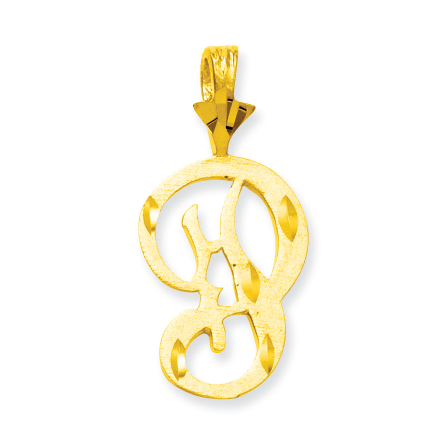 10K Gold Initial P Charm