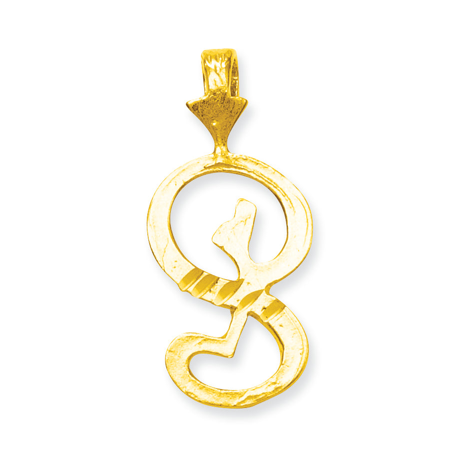 10K Gold Initial S Charm