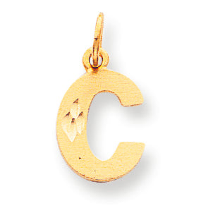 10K Gold Initial C CHARM