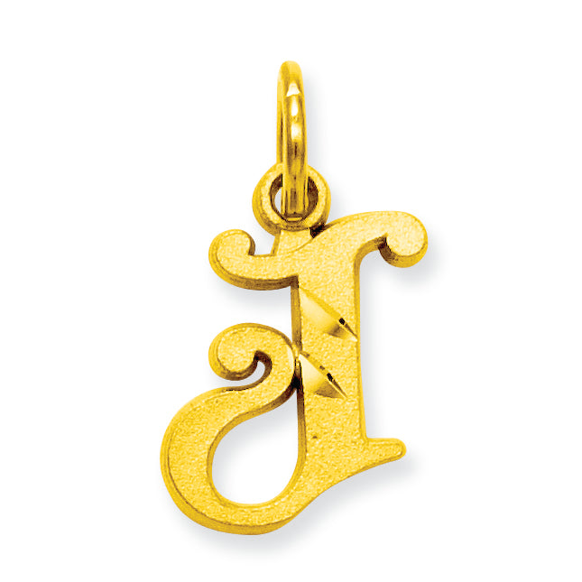 10K Gold Initial J Charm