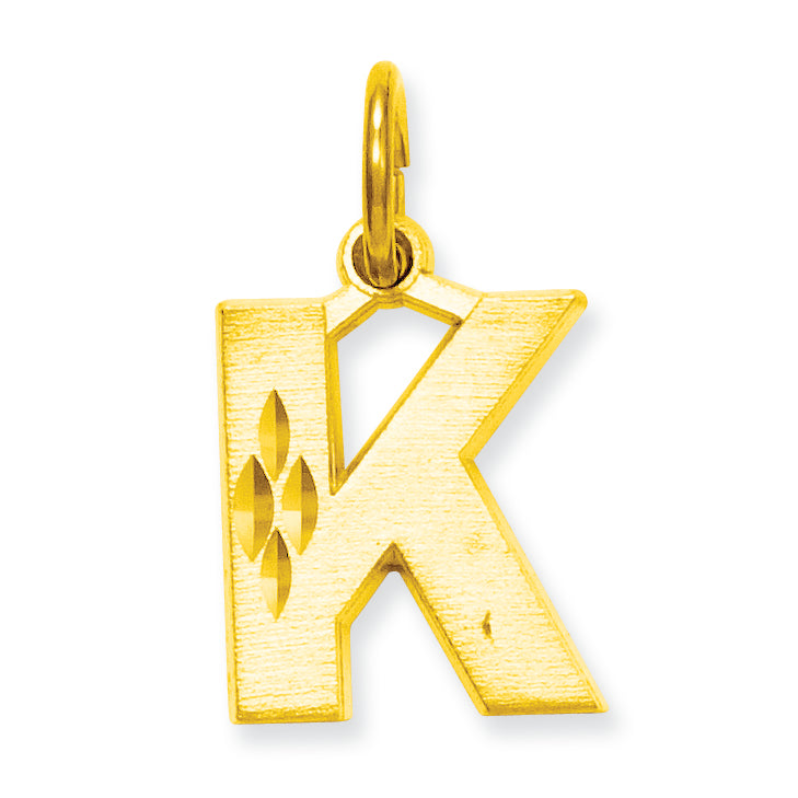 10K Gold Initial K Charm