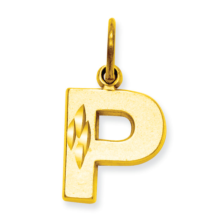 10K Gold Initial P Charm