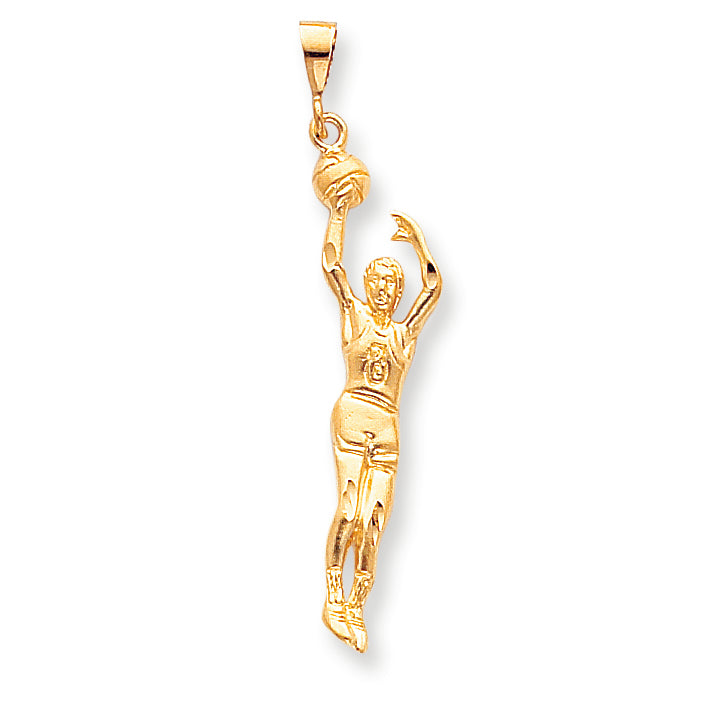 10K Gold Male Basketball Player with Ball Charm