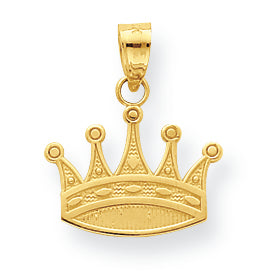 10K Gold Crown Charm