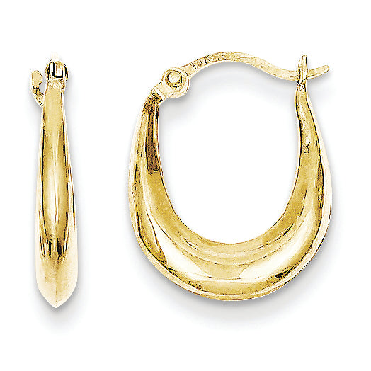 10K Gold Hollow Hoop Earrings