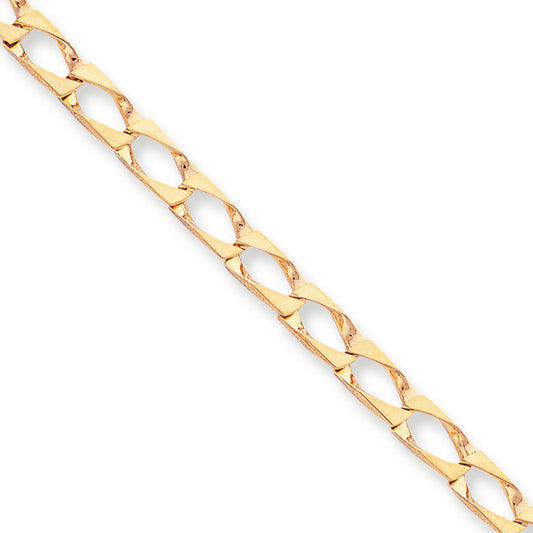 10K Gold Fancy Link Bracelet 8 Inches