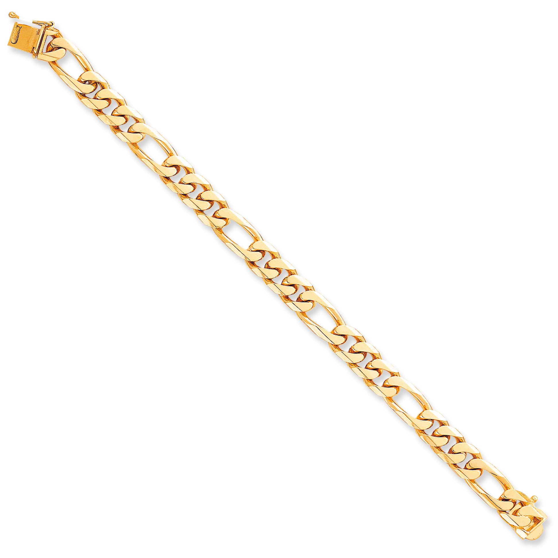 10K Gold Hand Polished Figaro Chain 8 Inches
