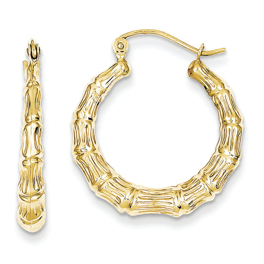 10K Gold Polished Hollow Classic Earrings