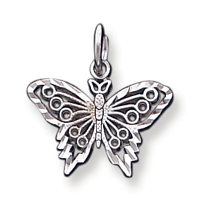 10K White Gold BUTTERFLY CHARM