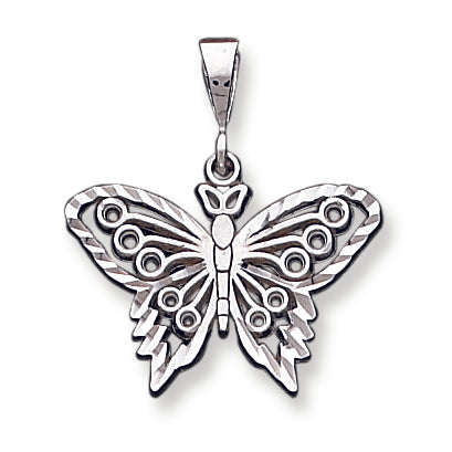 10K White Gold BUTTERFLY CHARM