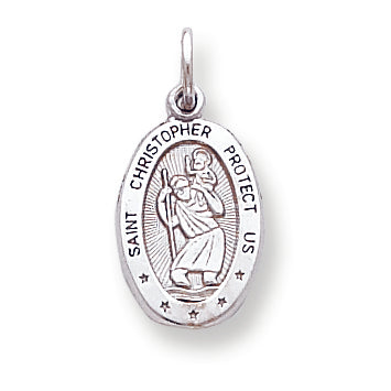 10K White Gold ST. CHRISTOPHER MEDAL