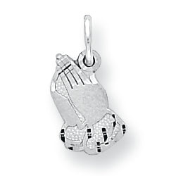 10K White Gold PRAYING HANDS CHARM
