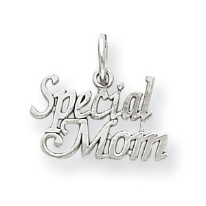 10K White Gold Special Mom Charm