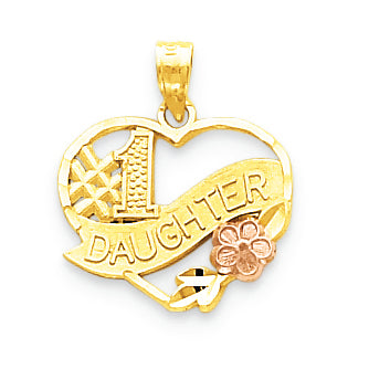 10K Gold #1 Daughter Charm