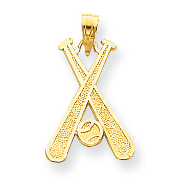 10K Gold Baseball Charm