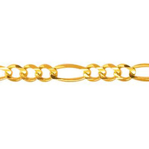 10K Solid Yellow Gold Classic Figaro 5mm thick 18 Inches