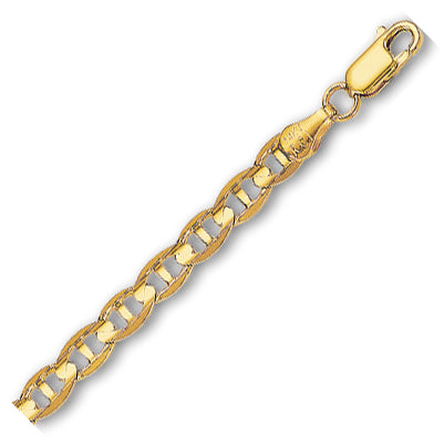 10K Solid Yellow Gold Mariner Link 5.5mm thick 18 Inches