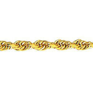 10K Solid Yellow Gold Light Sparkle Chain Necklace 3.2mm thick 22 Inches