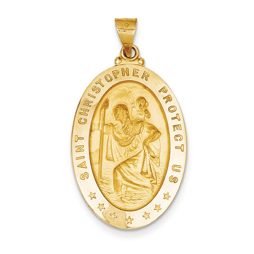 18k Saint Christopher Medal Pendant