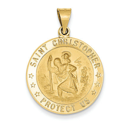 18k Saint Christopher Medal Pendant