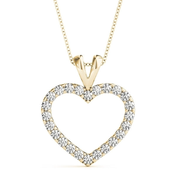 Diamond Heart Pendant in 14k Yellow Gold (0.30 ct. tw.)