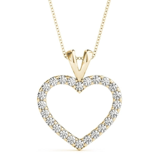 Diamond Heart Pendant in 14k Yellow Gold (0.60 ct. tw.)