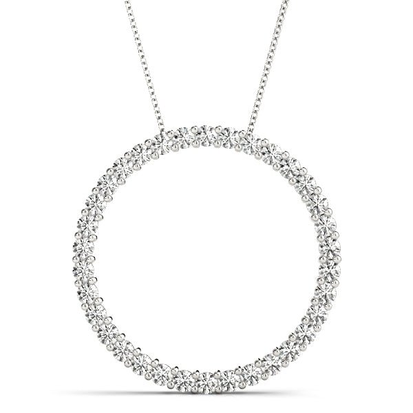 Diamond Circle Pendant in 14k White Gold (0.30 ct. tw.)