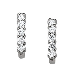 Diamond Drop Earrings in 14k White Gold (0.50 ct. tw. VS1/VS2 F/G)