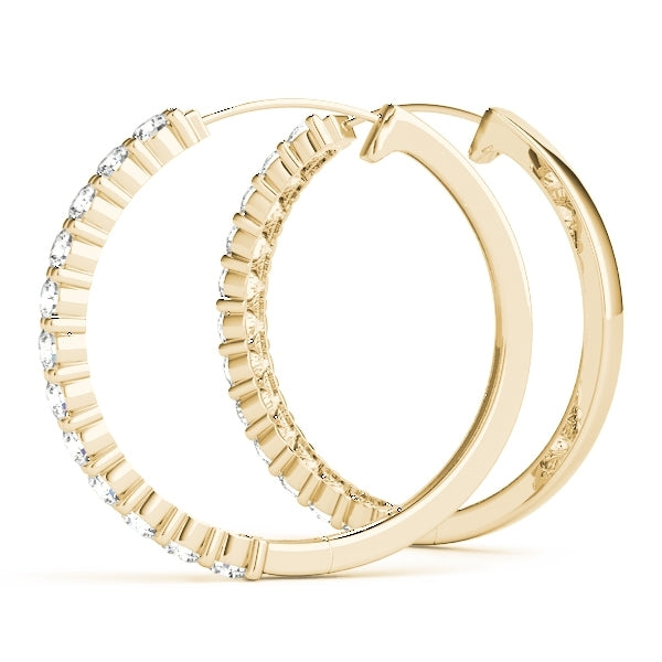 Diamond Hoop Earrings in 14k Yellow Gold (1.20 ct. tw. VS1/VS2 F/G)