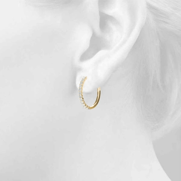 Diamond Hoop Earrings in 14k Yellow Gold (1.20 ct. tw. VS1/VS2 F/G)