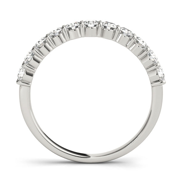 14K White Gold 0.25CTW Eleven Stone Common Prong Diamond Anniversary Ring VS1/VS2 F/G
